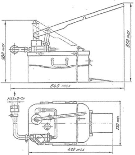 Рис.1. Габаритный чертеж станции заправочной СЗП (НПГМ) 0320-1
