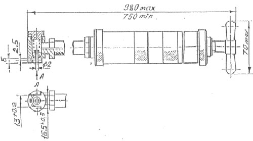 Рис.1. Габаритный чертеж насоса НРЗ(ШРГ-250)