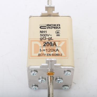 Предохранитель 200а nh1 gL gG 500v l1=120KA